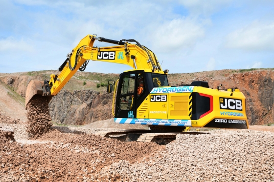 JCB hydrogen powered excavator