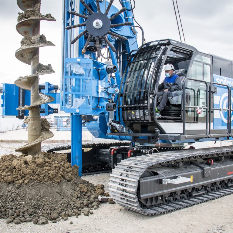 Soilmec SR-65 Blue Tech piling rig. Powered by Cummins