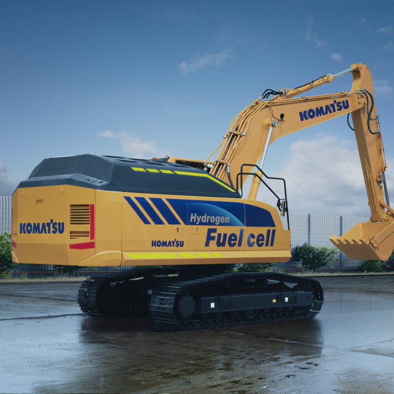 Komatsu announces hydraulic excavator equipped with hydrogen fuel cell