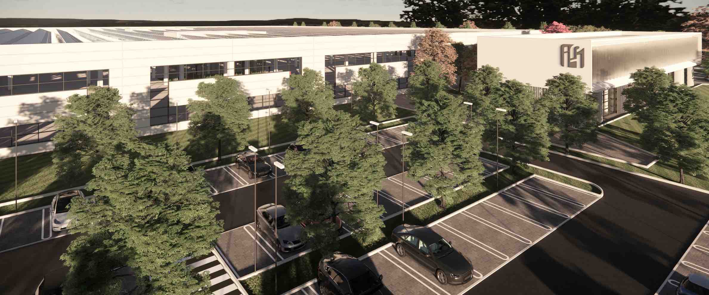 The foundation stone of the new Interpump Hydraulics headquarters